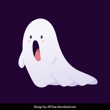 halloween ghost icon threaten gesture sketch cartoon design 