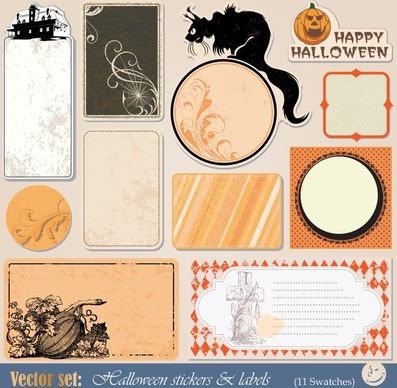halloween label lace vector
