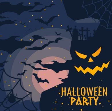 halloween party banner scary dark design