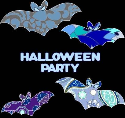 halloween party ghost ornaments vector