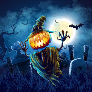 halloween party night background vector