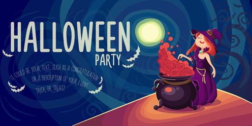halloween party poster design creative vector