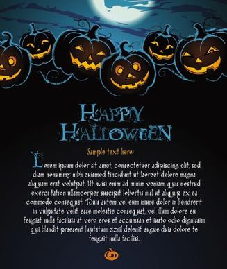 halloween posters beautiful background 02 vector