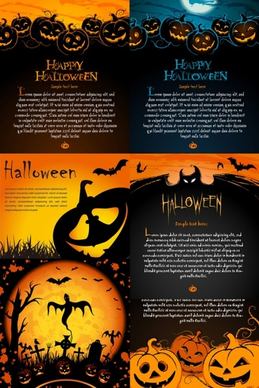 halloween posters element vector