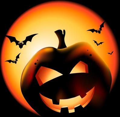halloween pumpkin background vector
