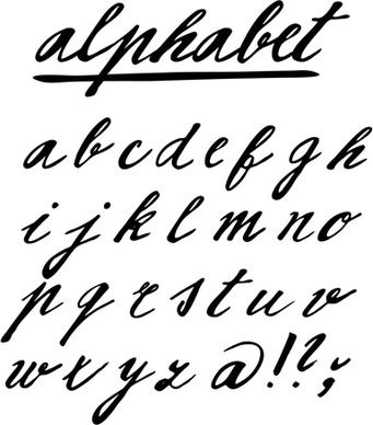 hand drawn alphabet creative vectors