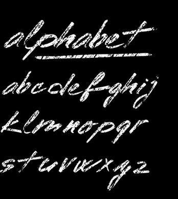 hand drawn alphabet creative vectors