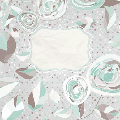 hand drawn floral and paper of background vector