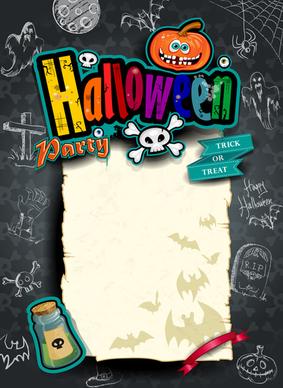 hand drawn halloween party background