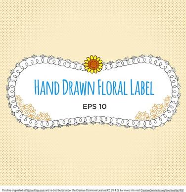 hand drawn label vector