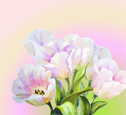 hand drawn watercolor flower background