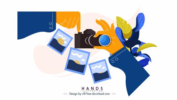 hand gesture icon camera application sketch
