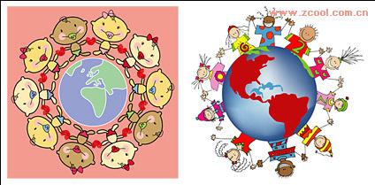 Hand in hand around the earth's rotation vector material