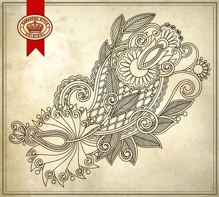 handpainted pattern background 04 vector