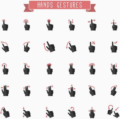 hands gestures design vector