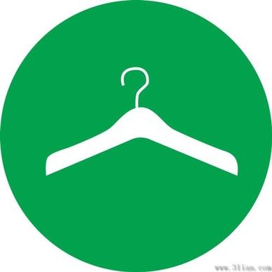 hanger icon vector green background