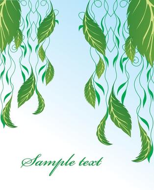 hanging leaves vector