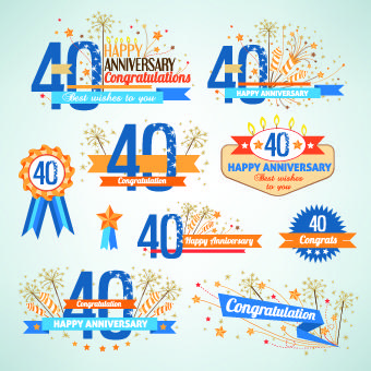 happy anniversary celebration design vector