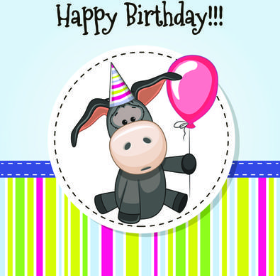 happy birthday baby greeting cards vector