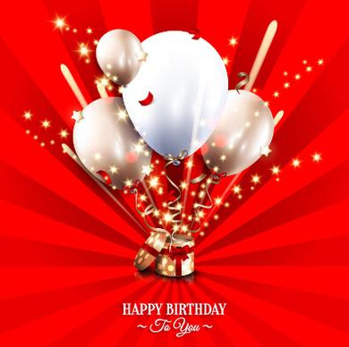 happy birthday greeting card graphics vector