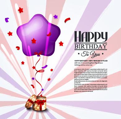 happy birthday greeting card graphics vector
