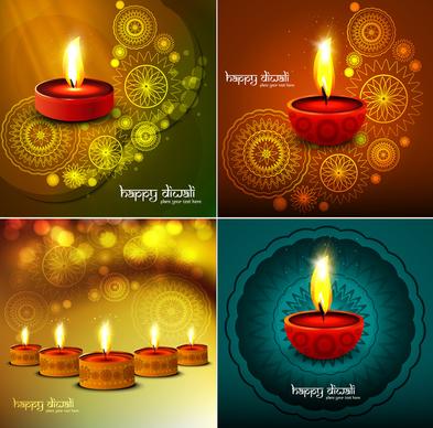 happy diwali background vector