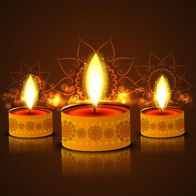 happy diwali beautiful card vector background