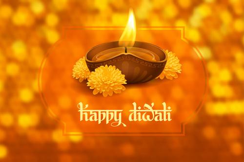 happy diwali ethnic styles background vectors