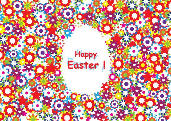 happy easter colorful background