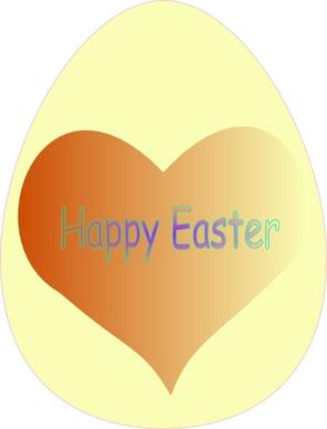 Happy Easter Heart clip art