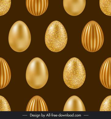 happy easter pattern template luxury repeating golden eggs decor