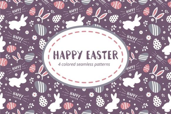 happy easter pattern vector