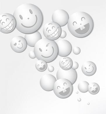 happy emoticon background cute funny facial rounds