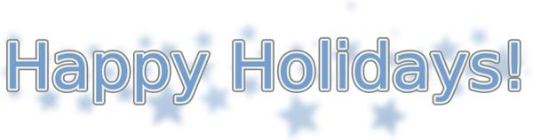 Happy Holidays (with Snowflakes)