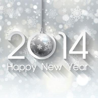 happy new year14 winter background vector