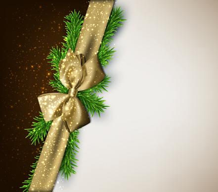 happy new year and christmas bow gift card