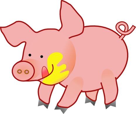 Happy Pig clip art