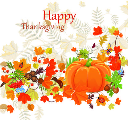 happy thanksgiving background design vector