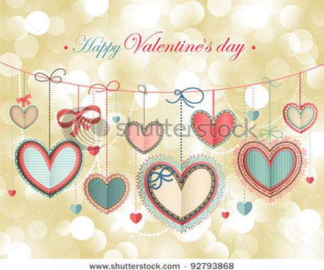 happy valentine day cards design elements vector