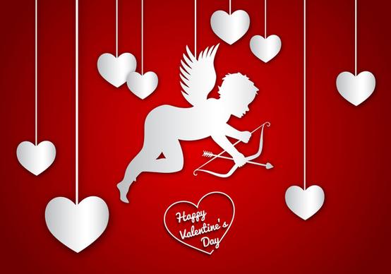 happy valentine day cupid background