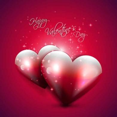 happy valentine day red backgrounds vector
