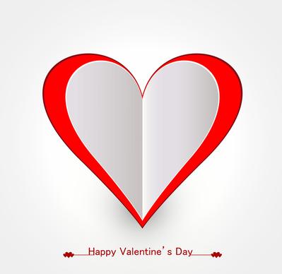 happy valentines day card for heart design vector illustration