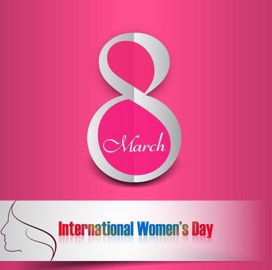 happy womens day colorful card or background vector design