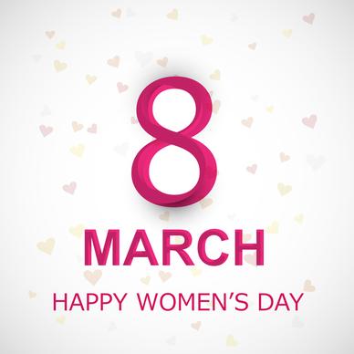 happy womens day for lady face card design vector