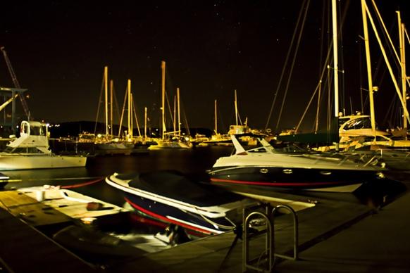 harbor at night at ellison bay wisconsin