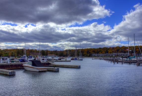 harbor from the lake at egg harbor wisconsin