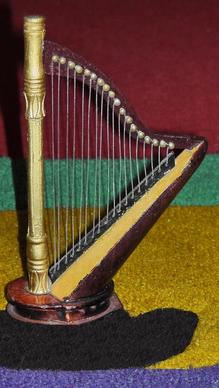 harp plucked string instrument fig