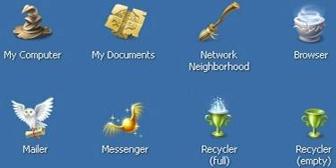Harry Potter and Windows XP icons pack