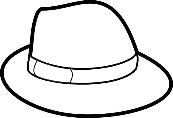 Hat Outline clip art