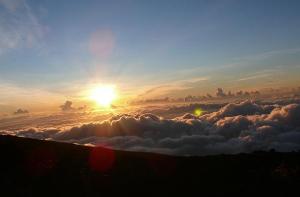 hawaii haleakala sunset